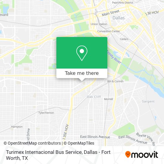 Turimex Internacional Bus Service map