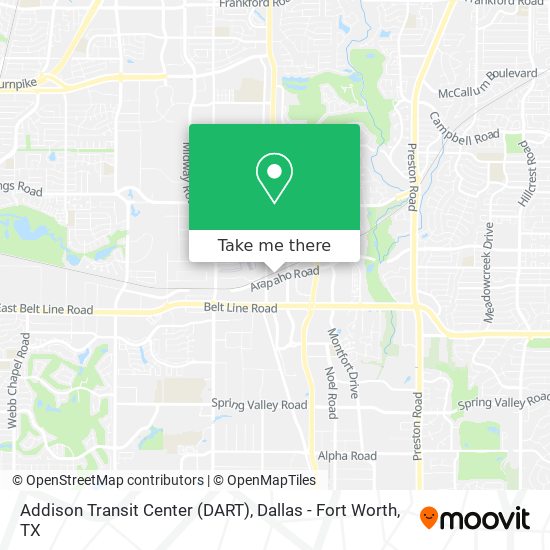 Mapa de Addison Transit Center (DART)