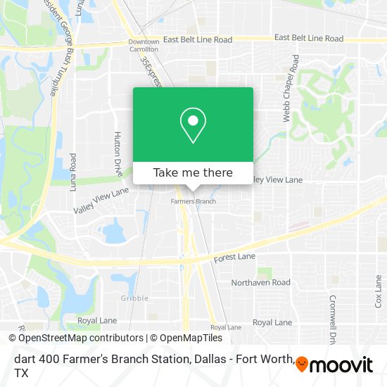 dart 400 Farmer's Branch Station map