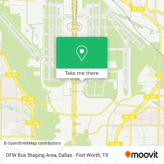 Mapa de DFW Bus Staging Area