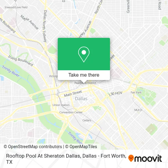 Rooftop Pool At Sheraton Dallas map