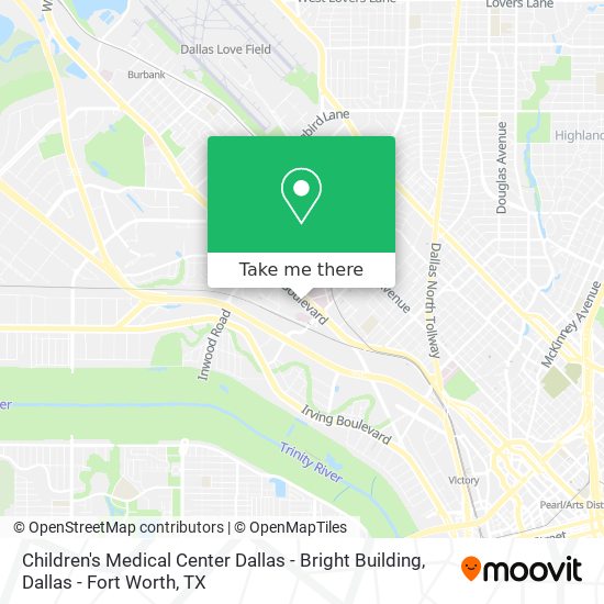 Mapa de Children's Medical Center Dallas - Bright Building