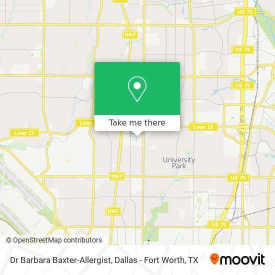 Dr Barbara Baxter-Allergist map