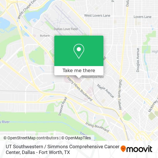 UT Southwestern / Simmons Comprehensive Cancer Center map