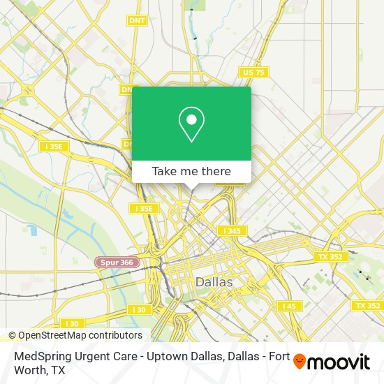 MedSpring Urgent Care - Uptown Dallas map