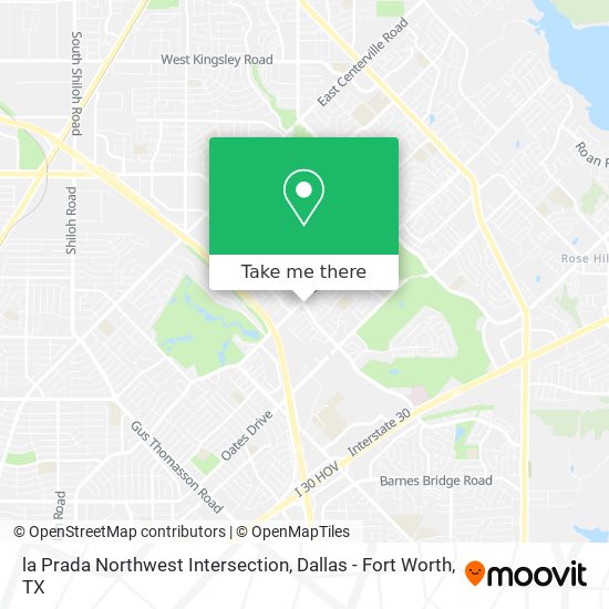 la Prada Northwest Intersection map