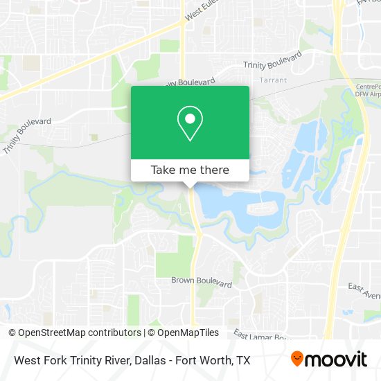 West Fork Trinity River map