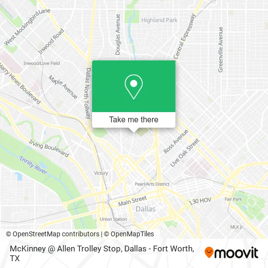 McKinney @ Allen Trolley Stop map