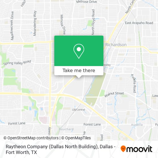 Raytheon Company (Dallas North Building) map