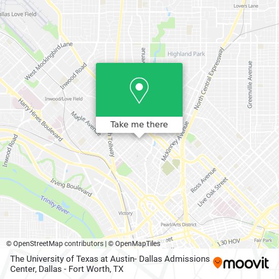 Mapa de The University of Texas at Austin- Dallas Admissions Center