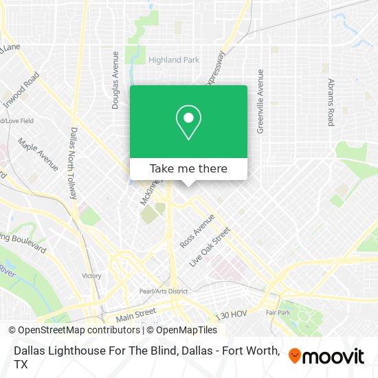 Mapa de Dallas Lighthouse For The Blind