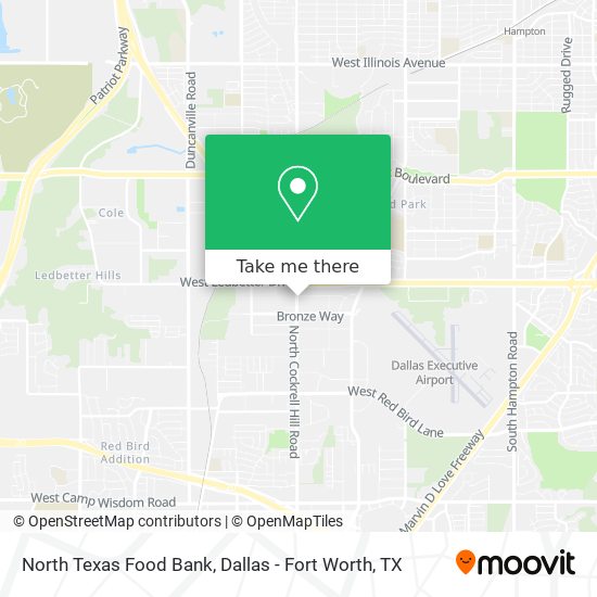 Mapa de North Texas Food Bank