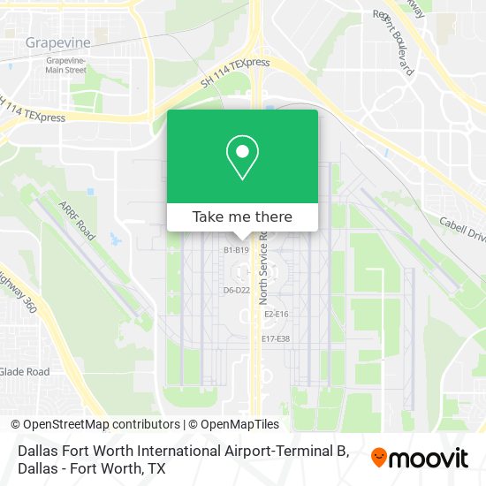 Dallas Fort Worth International Airport-Terminal B map