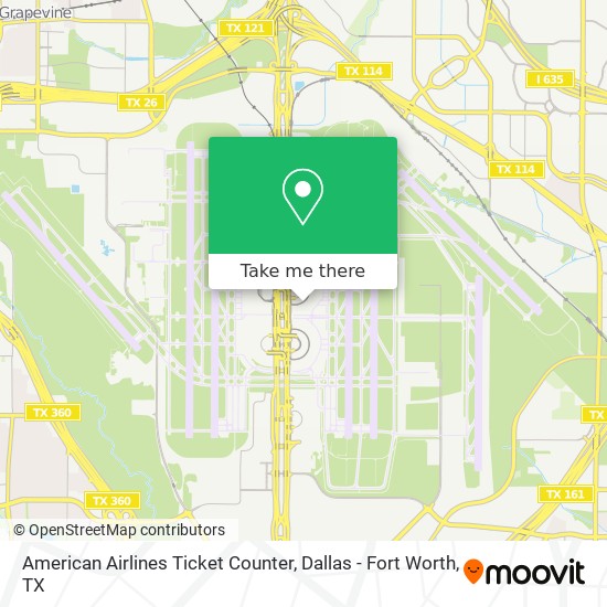 Mapa de American Airlines Ticket Counter