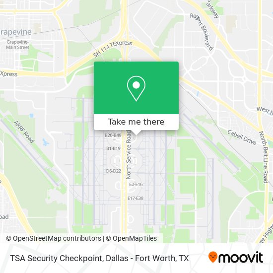 TSA Security Checkpoint map