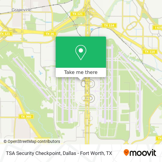 Mapa de TSA Security Checkpoint