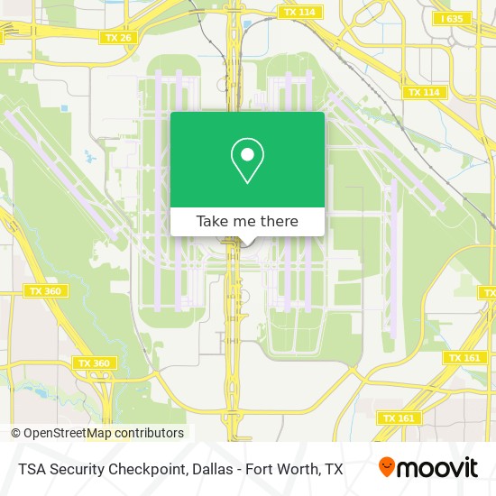 Mapa de TSA Security Checkpoint