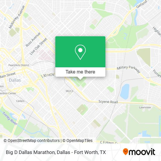 Big D Dallas Marathon map