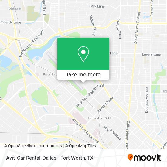 Avis Car Rental map