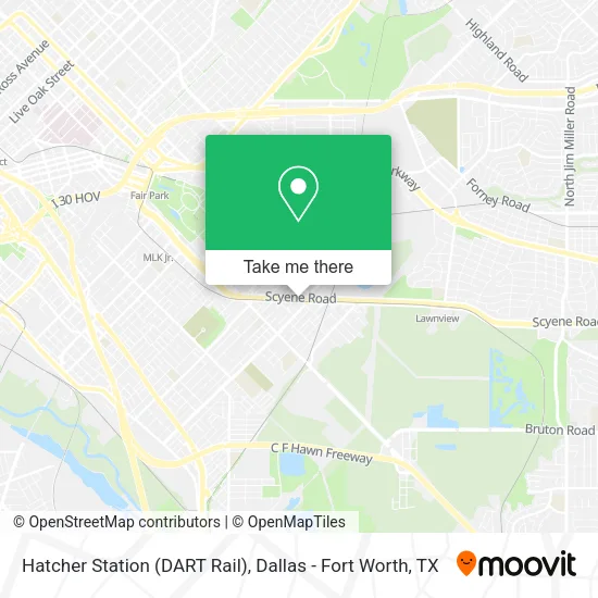 Hatcher Station (DART Rail) map