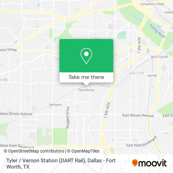Tyler / Vernon Station (DART Rail) map