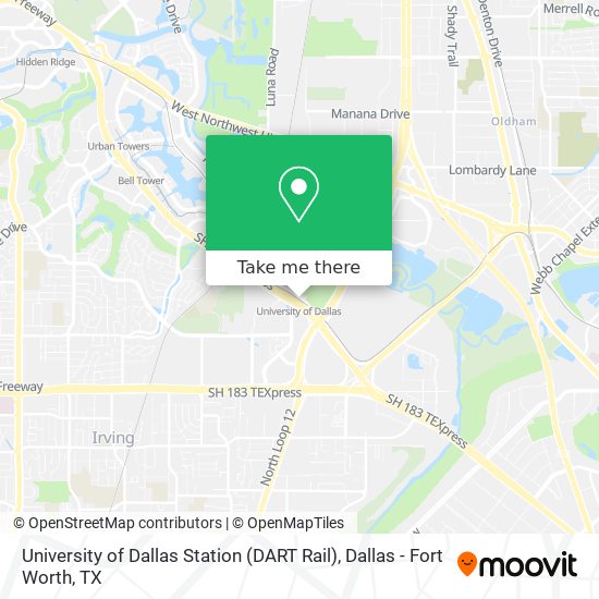 University of Dallas Station (DART Rail) map