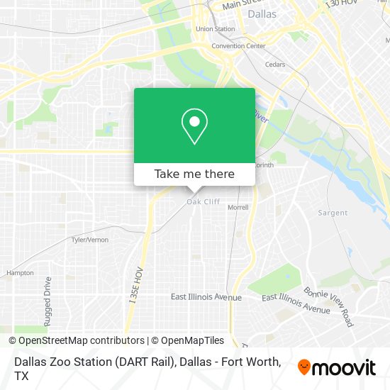Dallas Zoo Station (DART Rail) map
