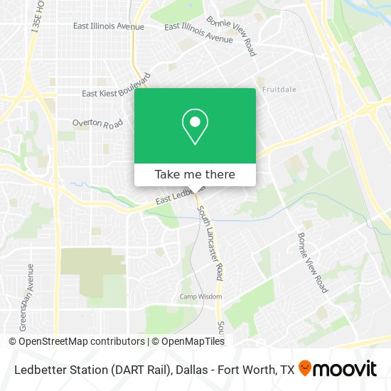 Mapa de Ledbetter Station (DART Rail)