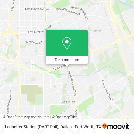 Mapa de Ledbetter Station (DART Rail)