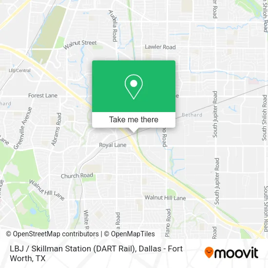 LBJ / Skillman Station (DART Rail) map