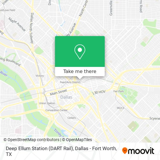 Deep Ellum Station (DART Rail) map