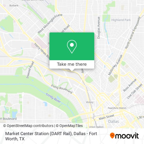 Mapa de Market Center Station (DART Rail)