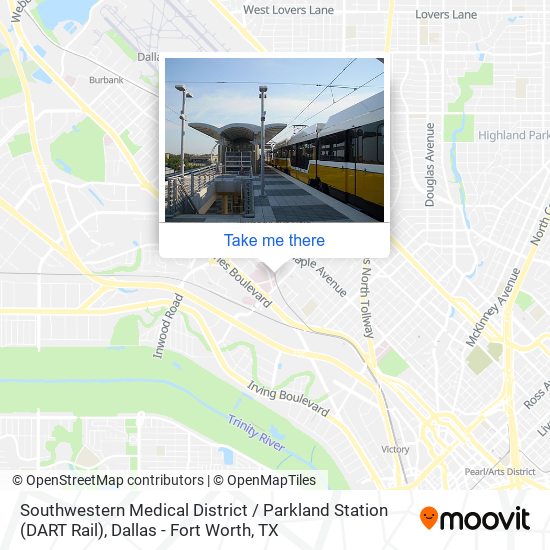 Mapa de Southwestern Medical District / Parkland Station (DART Rail)