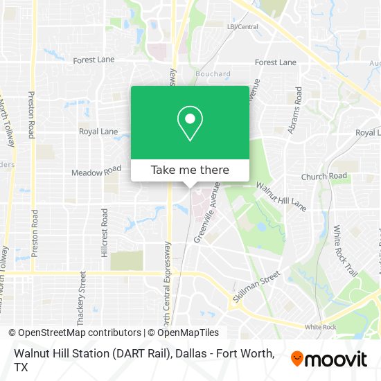 Mapa de Walnut Hill Station (DART Rail)