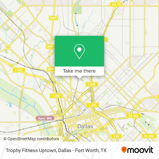 Trophy Fitness Uptown map