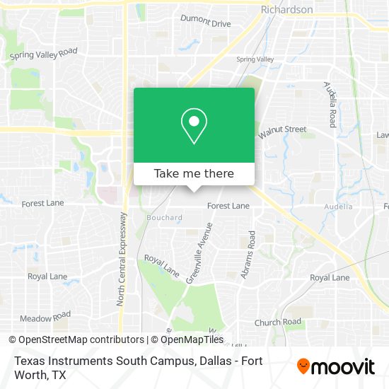 Mapa de Texas Instruments South Campus