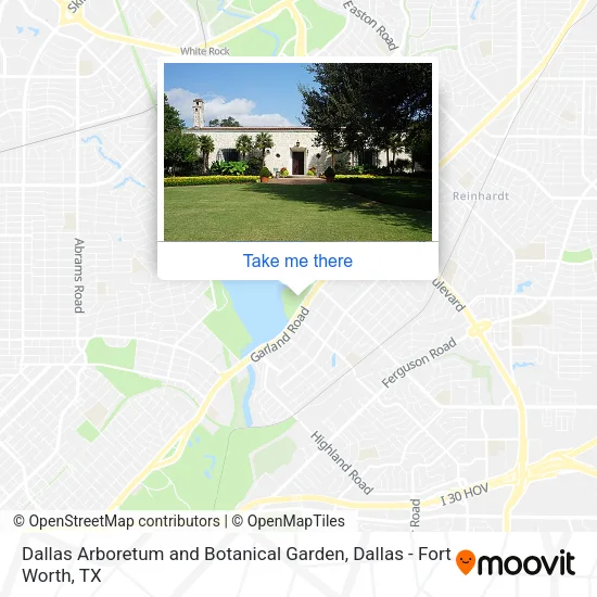Mapa de Dallas Arboretum and Botanical Garden