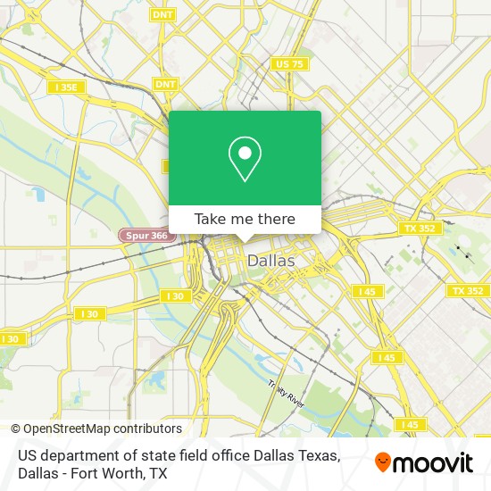 Mapa de US department of state field office Dallas Texas