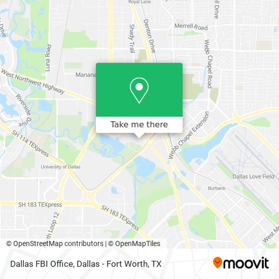Mapa de Dallas FBI Office