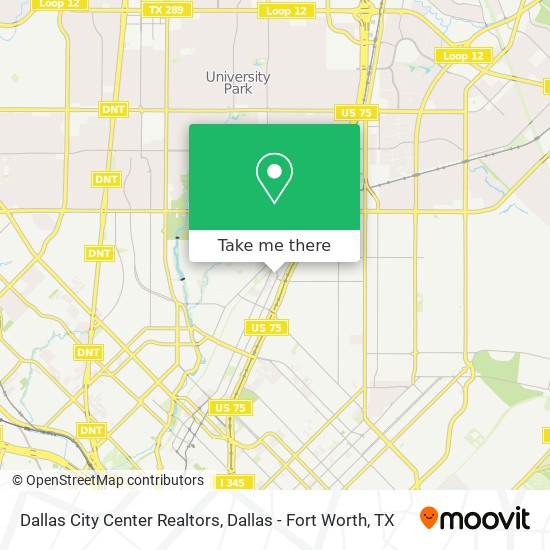 Mapa de Dallas City Center Realtors