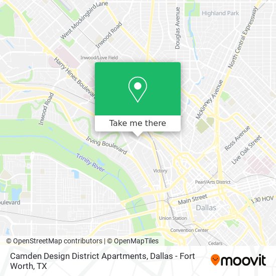 Dallas Design District Map How To Get To Camden Design District Apartments In Dallas By Bus Or Light  Rail?