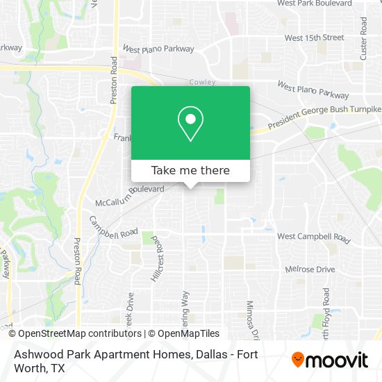 Ashwood Park Apartment Homes map