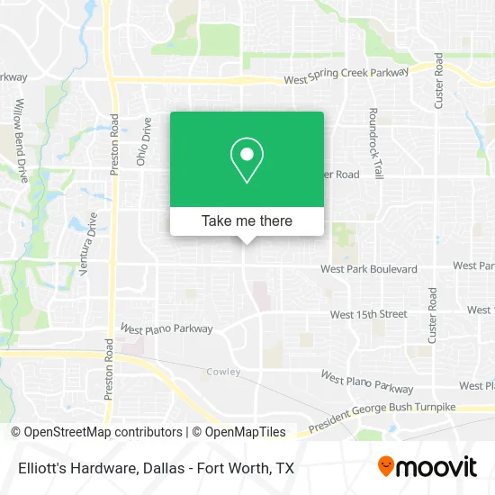 Elliott's Hardware map