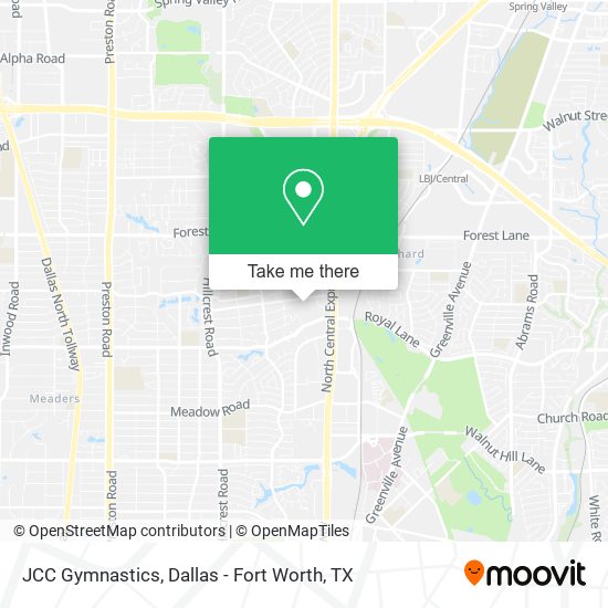 JCC Gymnastics map