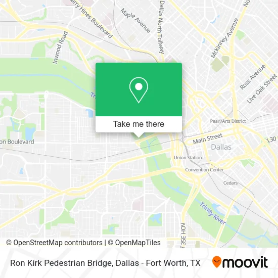Ron Kirk Pedestrian Bridge map