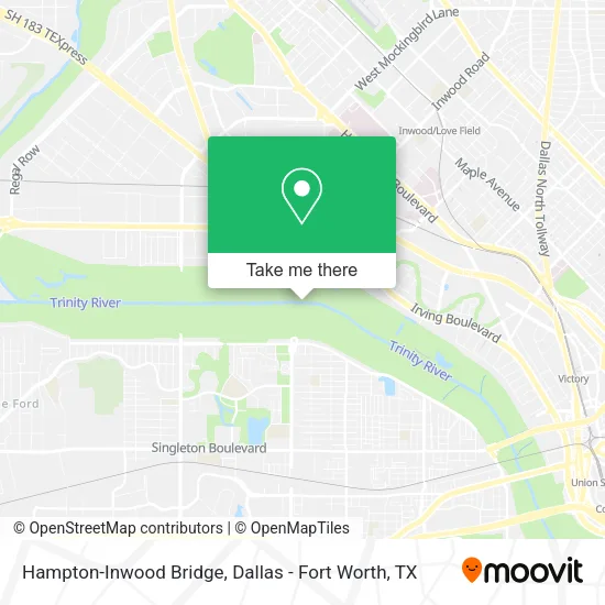 Hampton-Inwood Bridge map