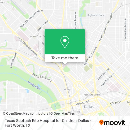 Texas Scottish Rite Hospital for Children map