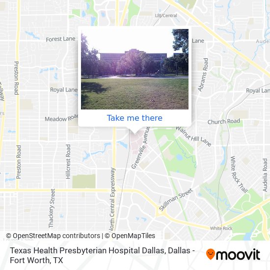 Texas Health Presbyterian Hospital Dallas map