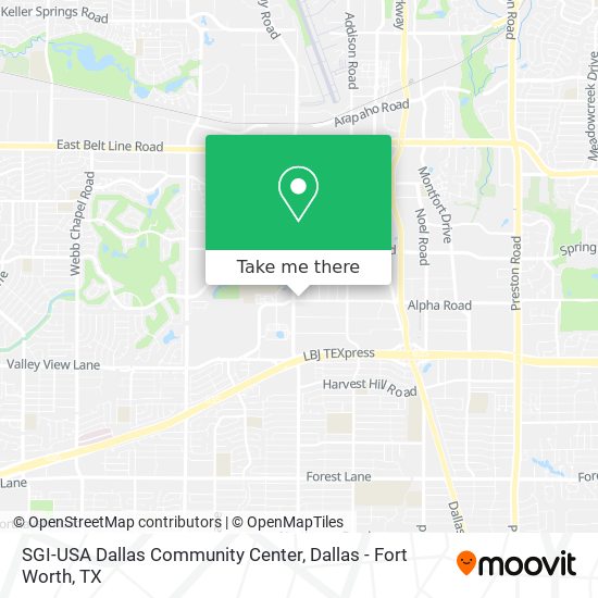 SGI-USA Dallas Community Center map