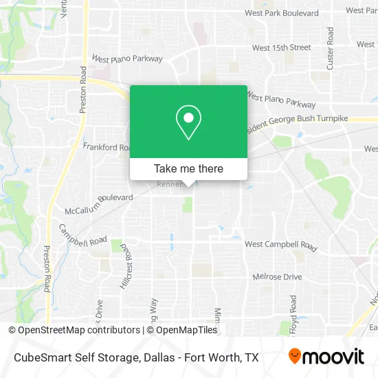 CubeSmart Self Storage map